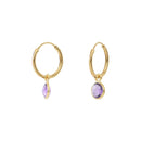 Boucles D'Oreilles Créoles Moorea - Violet - Caroline Najman - The Bradery