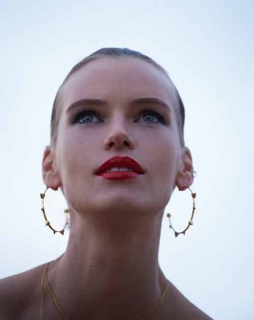 Boucles D'Oreilles Créoles Phenix - Doré - Caroline Najman - The Bradery