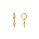 Boucles D'Oreilles Créoles Wing - Blanc - Caroline Najman - The Bradery