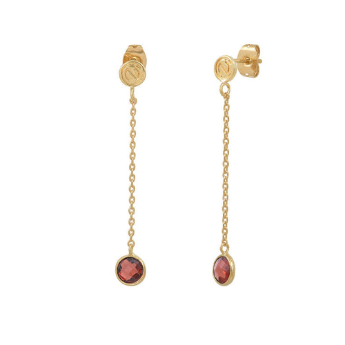 Boucles D'Oreilles Moorea - Rouge/Marron - Caroline Najman - The Bradery