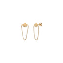 Boucles D'Oreilles Vega Saturne Doré Blanc - Boucles D'Oreilles - Caroline Najman - The Bradery