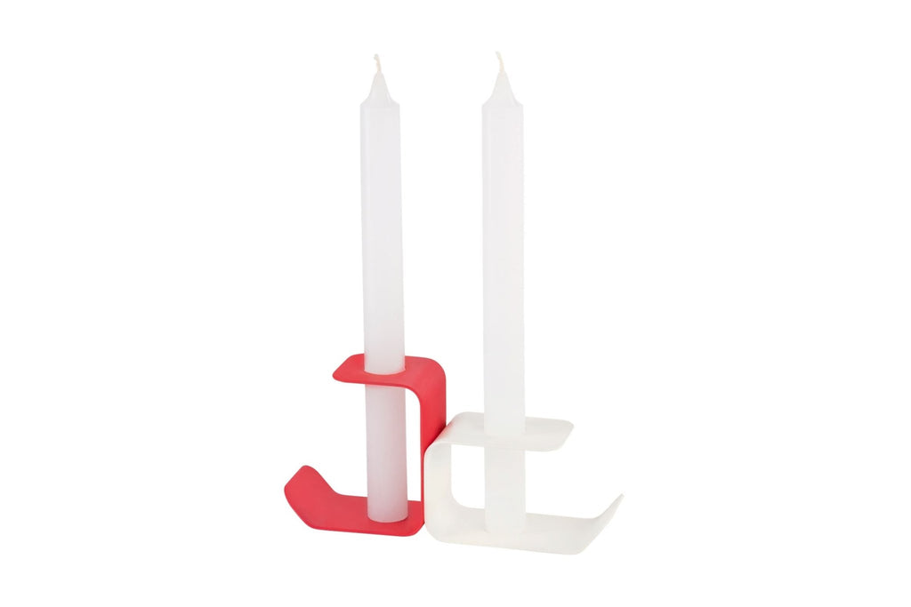 Flec Candleholder - Low - Poppy Red - Noo.ma Design - The Bradery
