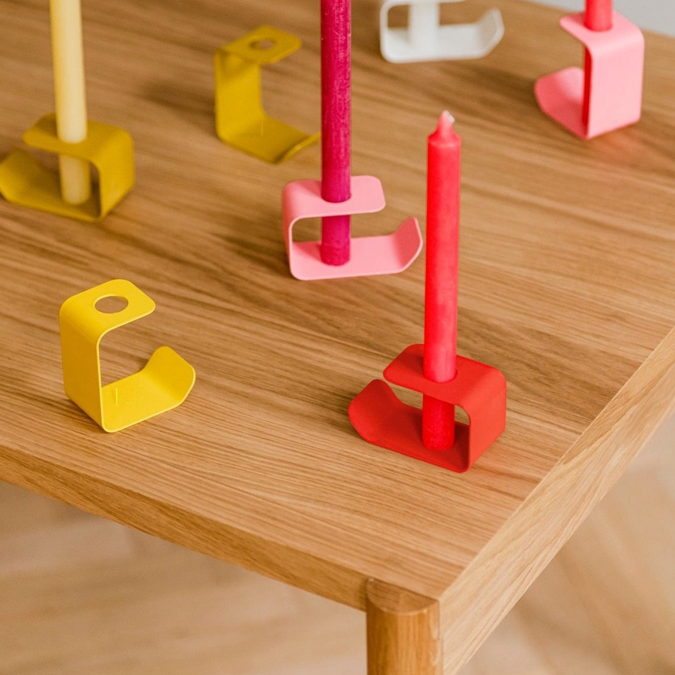 Flec Candleholder - Low - Poppy Red - Noo.ma Design - The Bradery