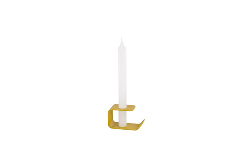 Flec candleholder - Low - Golden green - Noo.ma Design - The Bradery