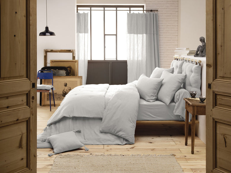 Bout De Lit Gaze De Coton 90 X 200 Cm Gaia Nuage - L'Effet Papillon - The Bradery