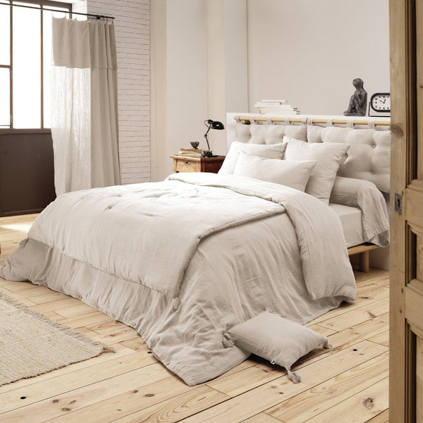 Extremo de cama de gasa de algodón GAÏA Pampa - El efecto mariposa - The Bradery
