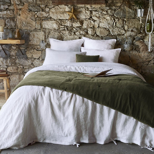 Bout de lit Gaze de Coton Velours de coton CÉSAR Thym - L'Effet Papillon - The Bradery