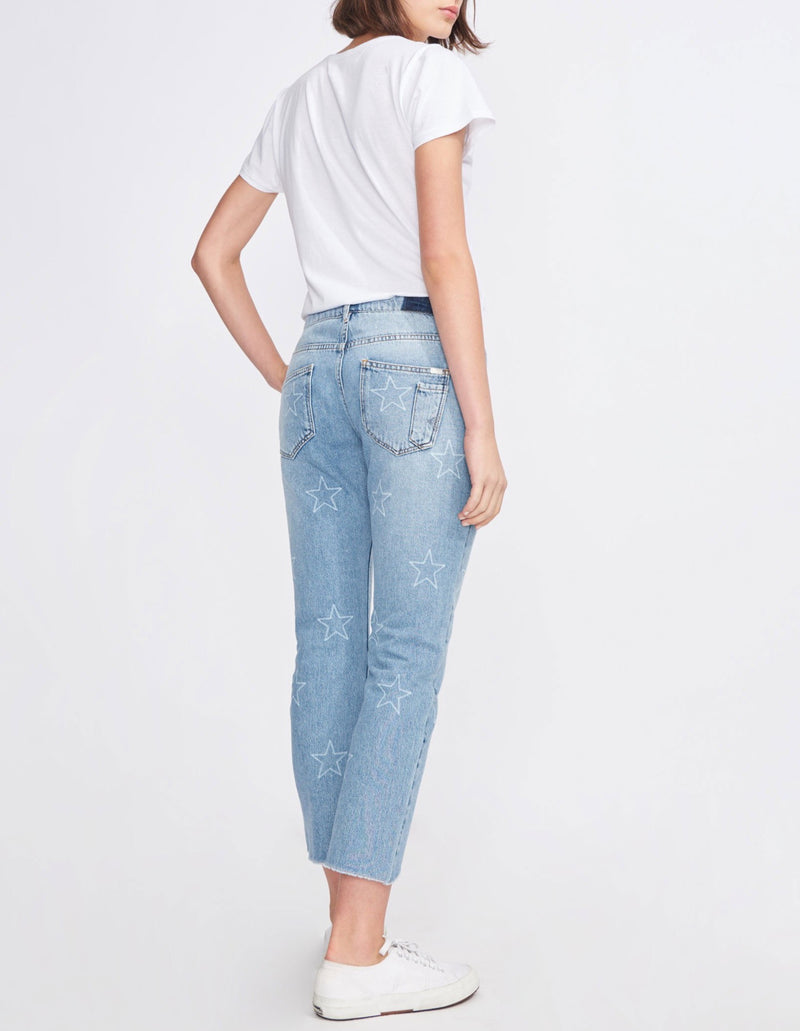 Jean Boxy Cropped Victor Denim Stars - Bas - Reiko1 - The Bradery