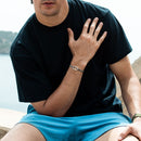 Bracelet - Amure - Beige Et Bleu - Le Vent à la Française - The Bradery