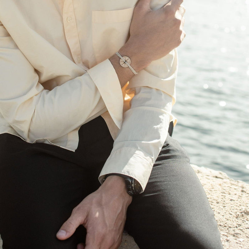 Bracelet - Aubier - Beige Et Blanc - Le Vent à la Française - The Bradery