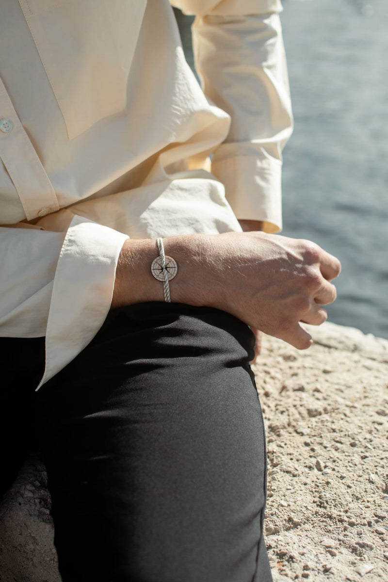 Bracelet - Aubier - Beige Et Blanc - Le Vent à la Française - The Bradery