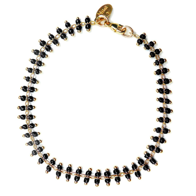Bracelet Carioca - Or / Noir - Nilaï - The Bradery