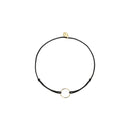 Bracelet Cordon Cercle - Noir/Gris - Caroline Najman - The Bradery