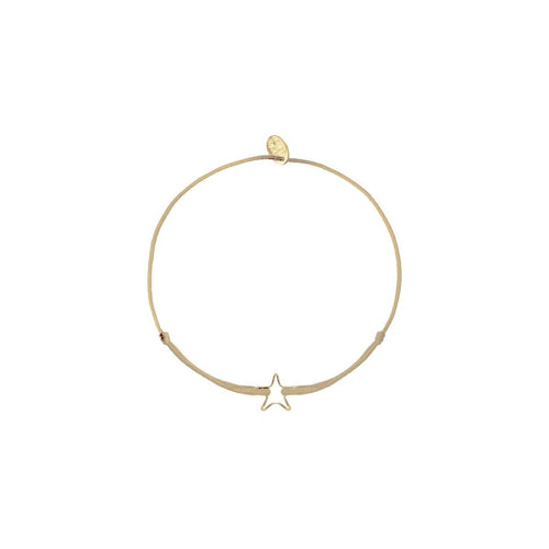 Bracelet Cordon Etoilecreuse - Beige Bracelets Et Joncs Caroline Najman