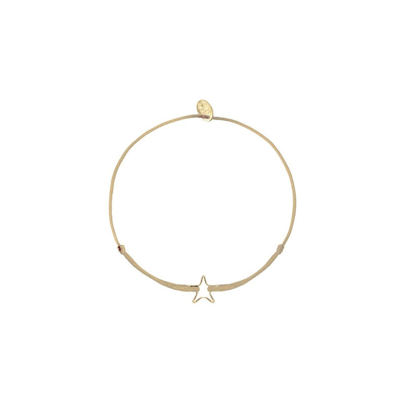 Bracelet Cordon Etoilecreuse - Beige Bracelets Et Joncs Caroline Najman