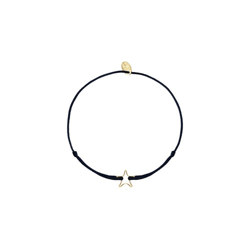 Bracelet Cordon Etoilecreuse - Noir / Gris - Caroline Najman - The Bradery