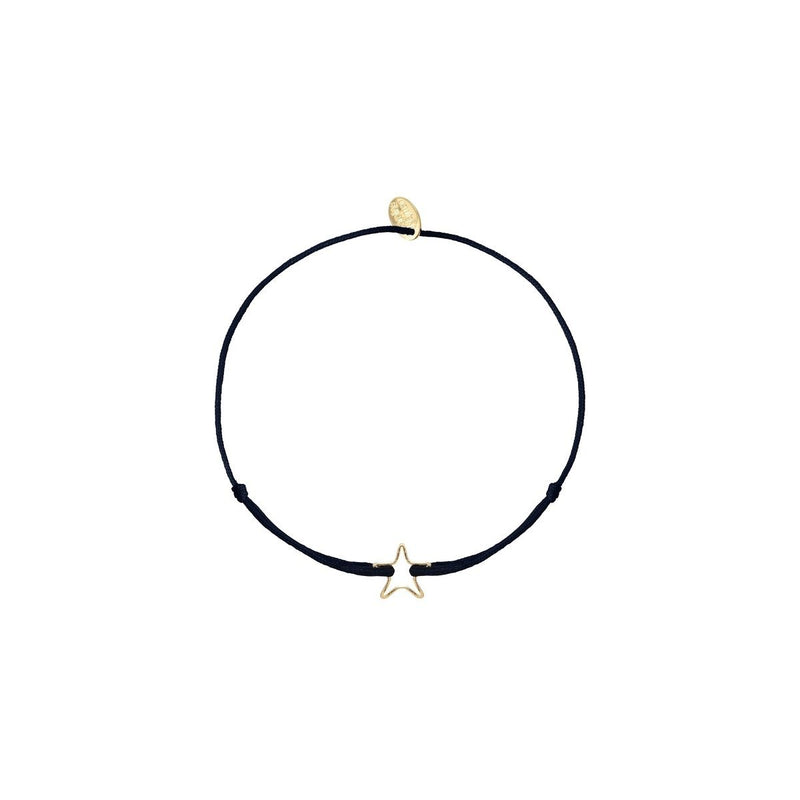 Bracelet Cordon Etoilecreuse - Noir / Gris - Caroline Najman - The Bradery