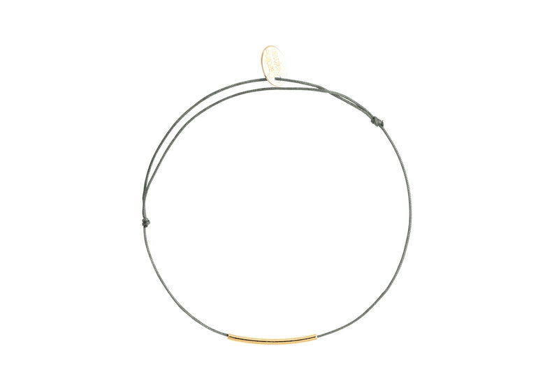 Bracelet Cordon Fineline - Kaki - Caroline Najman - The Bradery