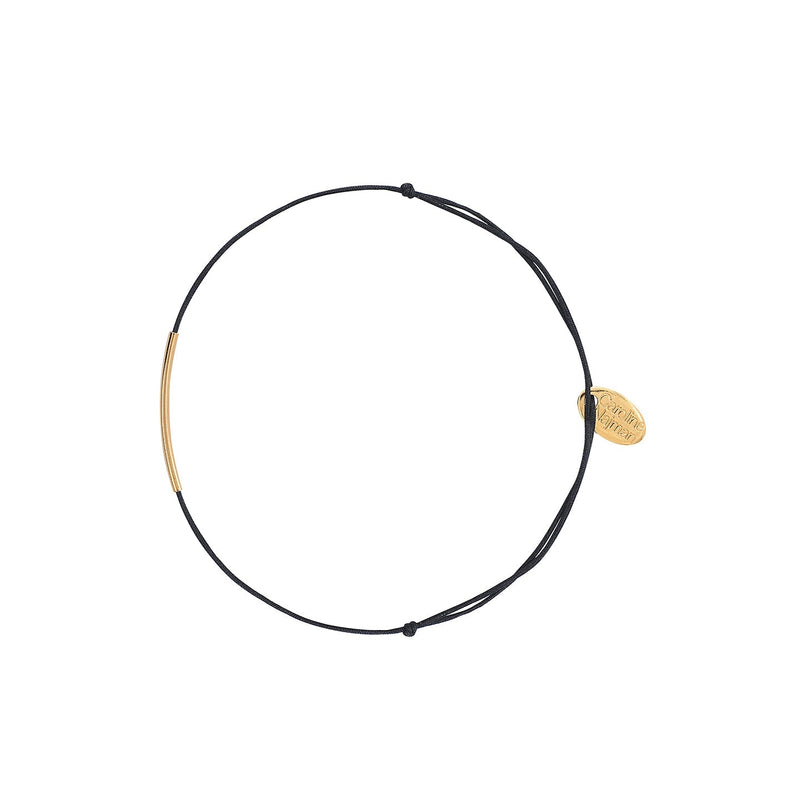 Bracelet Cordon Fineline - Noir - Caroline Najman - The Bradery