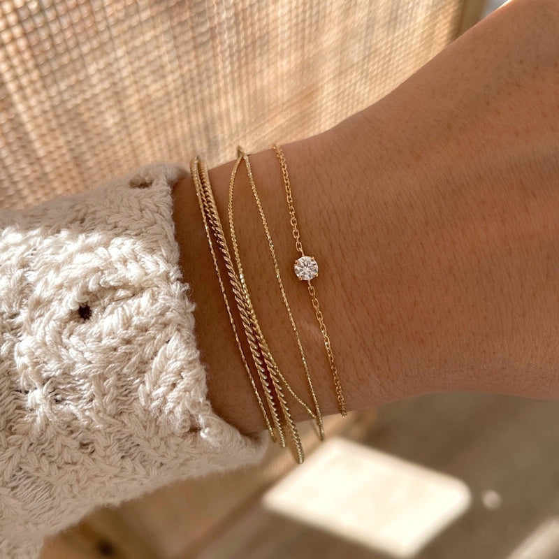 Pulsera Dani - Chapada en Oro