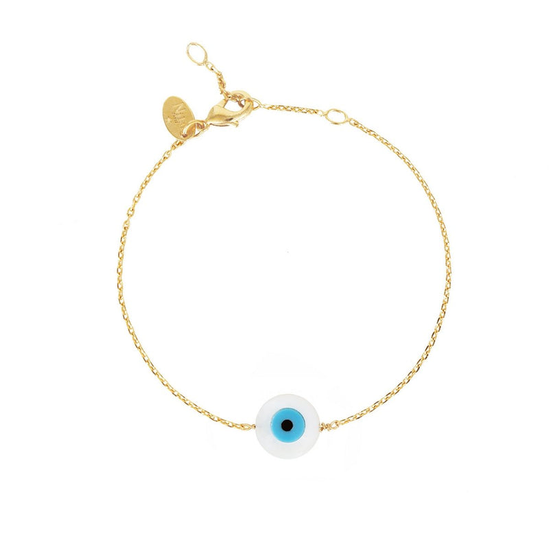 Bracelet Eye - Or / Blanc - Nilaï - The Bradery