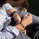 Bracelet - Feuille - Bleu Et Blanc - Le Vent à la Française - The Bradery