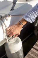 Bracelet - Feuille - Bleu Et Blanc - Le Vent à la Française - The Bradery