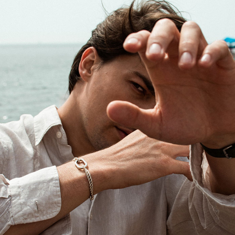 Bracelet - Hune - Beige Et Blanc - Le Vent à la Française - The Bradery