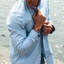 Bracelet - Mât - Bleu Et Blanc - Le Vent à la Française - The Bradery