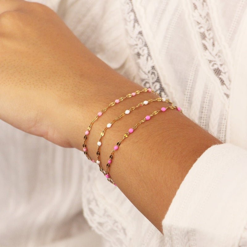 Bracelet Tuttifrutti - Or / Blanc - Nilaï - The Bradery