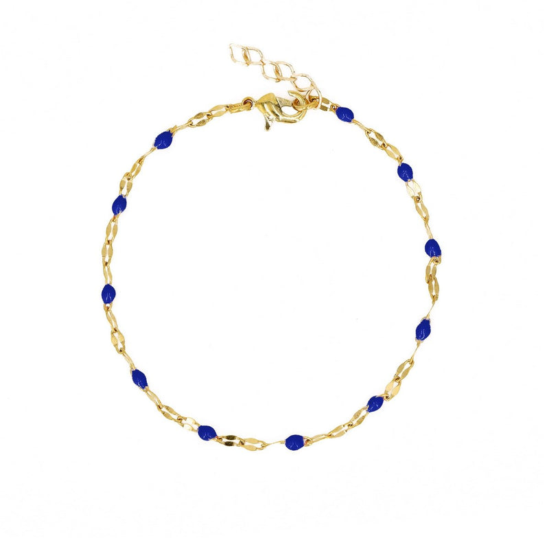 Bracelet Tuttifrutti - Or / Bleu - Nilaï - The Bradery