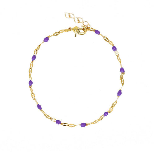 Bracelet Tuttifrutti - Or / Violet - Nilaï - The Bradery