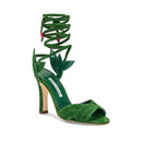 Manolo Blahnik Ossie 105 Wrap Sandals - Green - Woman