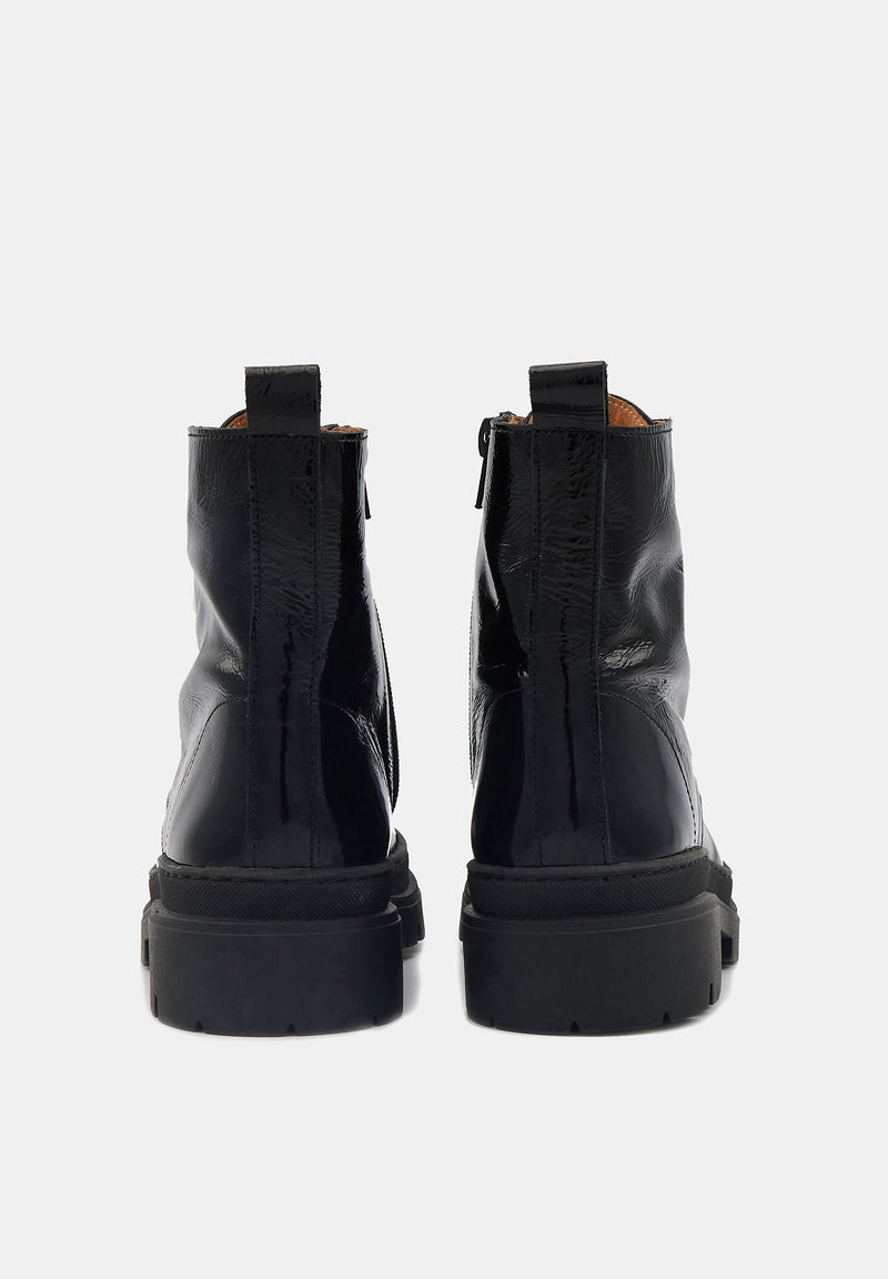 Camille - Cuir Brillant Noir - Bons Baisers - The Bradery