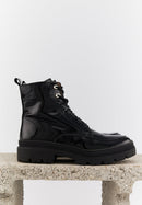 Camille - Cuir Brillant Noir - Bons Baisers - The Bradery