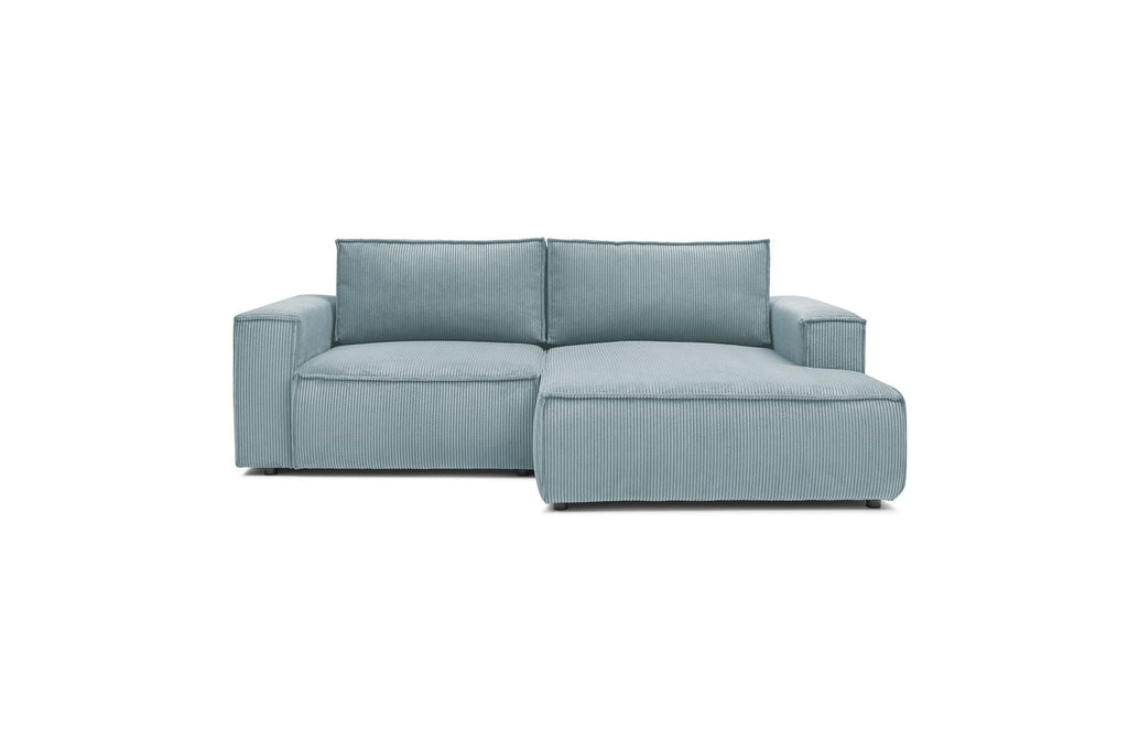 Compact fixed NIHAD corduroy corner sofa - Right-hand corner - BOBOCHIC - The Bradery