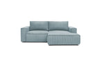 Compact fixed NIHAD corduroy corner sofa - Right-hand corner - BOBOCHIC - The Bradery