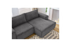 Compact fixed NIHAD corduroy corner sofa - Right-hand corner - BOBOCHIC - The Bradery