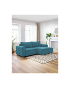 Compact fixed NIHAD corduroy corner sofa - Right-hand corner - BOBOCHIC - The Bradery