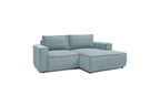 Compact fixed NIHAD corduroy corner sofa - Right-hand corner - BOBOCHIC - The Bradery