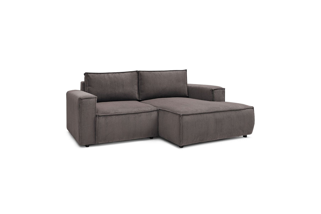 Compact fixed NIHAD corduroy corner sofa - Right-hand corner - BOBOCHIC - The Bradery