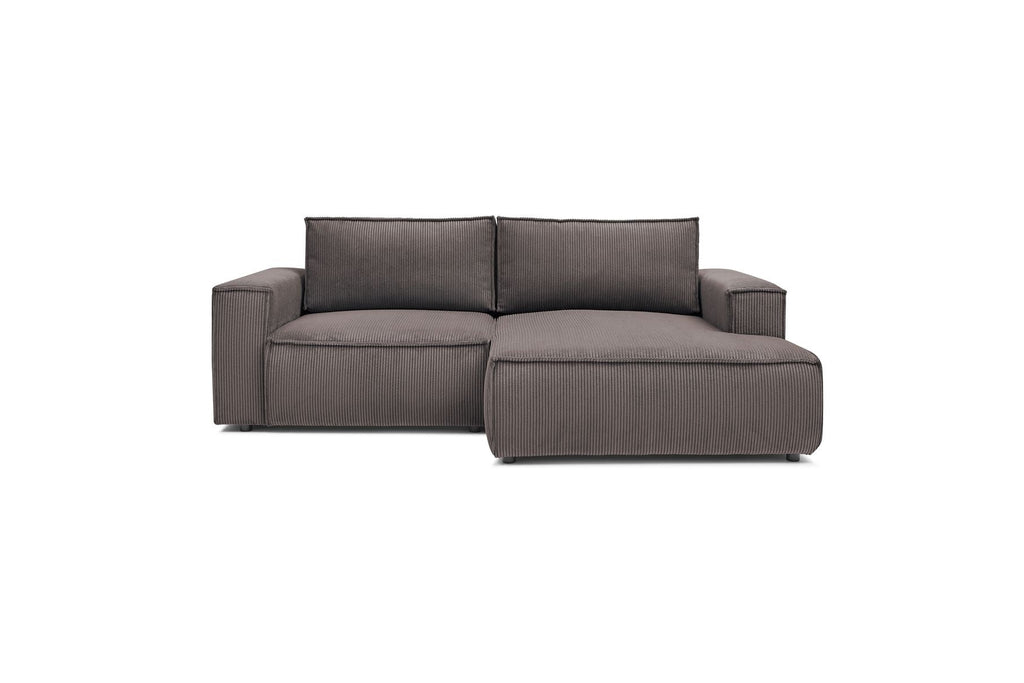 Compact fixed NIHAD corduroy corner sofa - Right-hand corner - BOBOCHIC - The Bradery