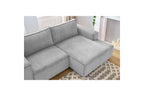 Compact fixed NIHAD corduroy corner sofa - Right-hand corner - BOBOCHIC - The Bradery