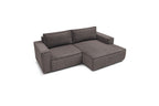 Compact fixed NIHAD corduroy corner sofa - Right-hand corner - BOBOCHIC - The Bradery