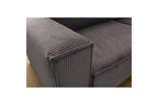 Compact fixed NIHAD corduroy corner sofa - Right-hand corner - BOBOCHIC - The Bradery