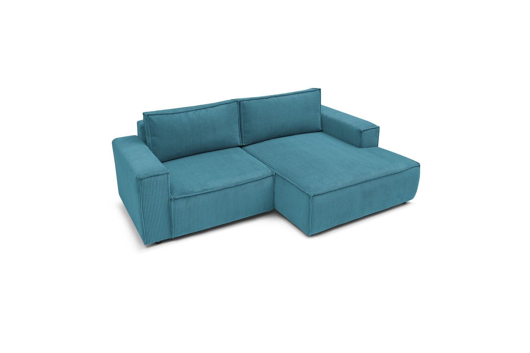 Compact fixed NIHAD corduroy corner sofa - Right-hand corner - BOBOCHIC - The Bradery