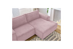 Compact fixed NIHAD corduroy corner sofa - Right-hand corner - BOBOCHIC - The Bradery