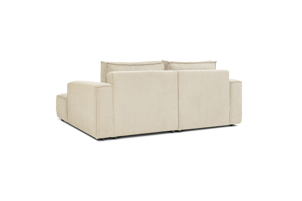 Compact fixed NIHAD corduroy corner sofa - Right-hand corner - BOBOCHIC - The Bradery