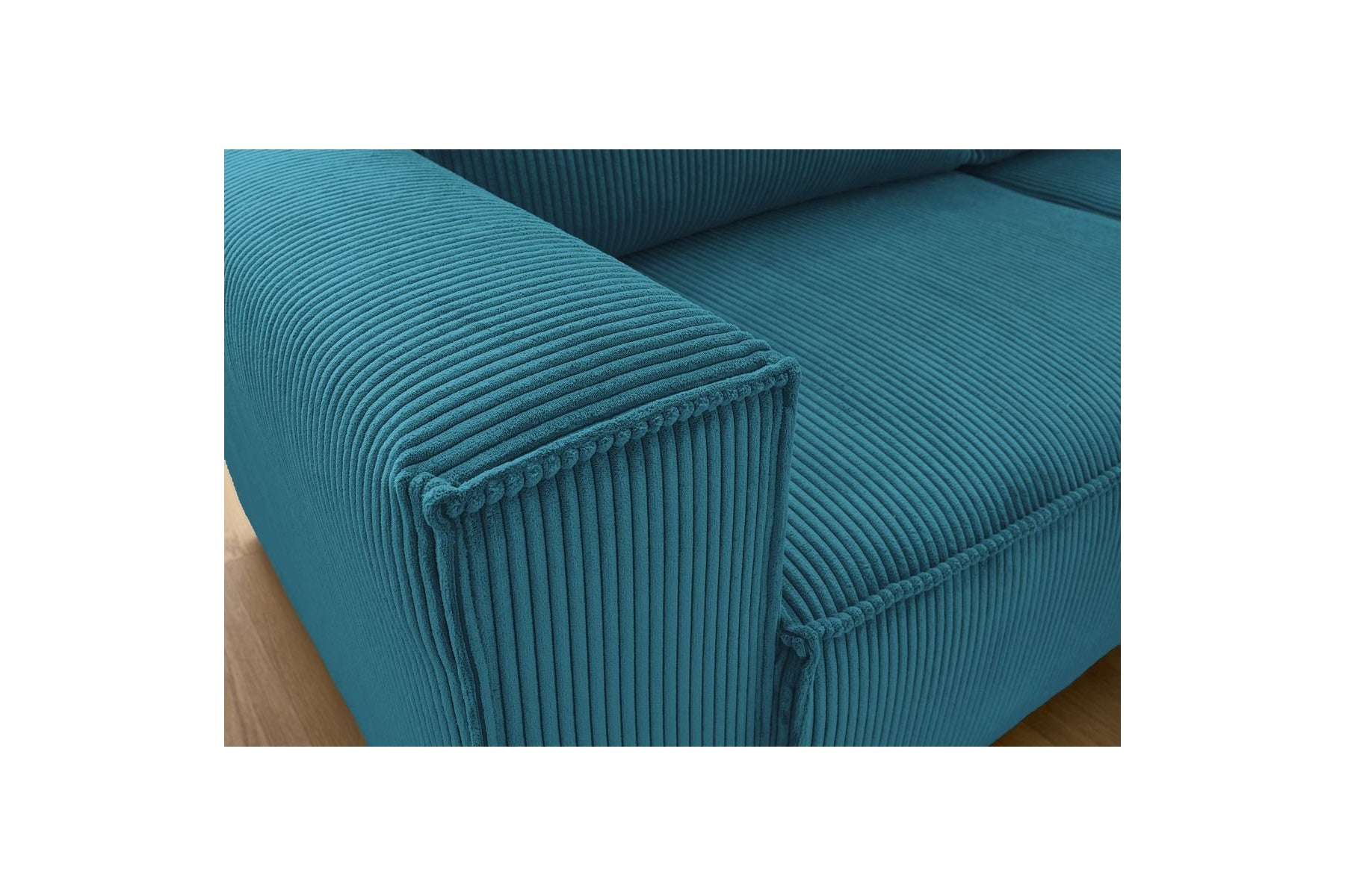 Compact fixed NIHAD corduroy corner sofa - Right-hand corner - BOBOCHIC - The Bradery