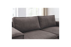 Compact fixed NIHAD corduroy corner sofa - Right-hand corner - BOBOCHIC - The Bradery